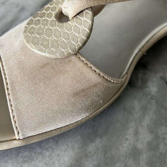 LifeStride Creamy Beige Sling Back Heels Shoes Woman Size 9M - Picture 9 of 9